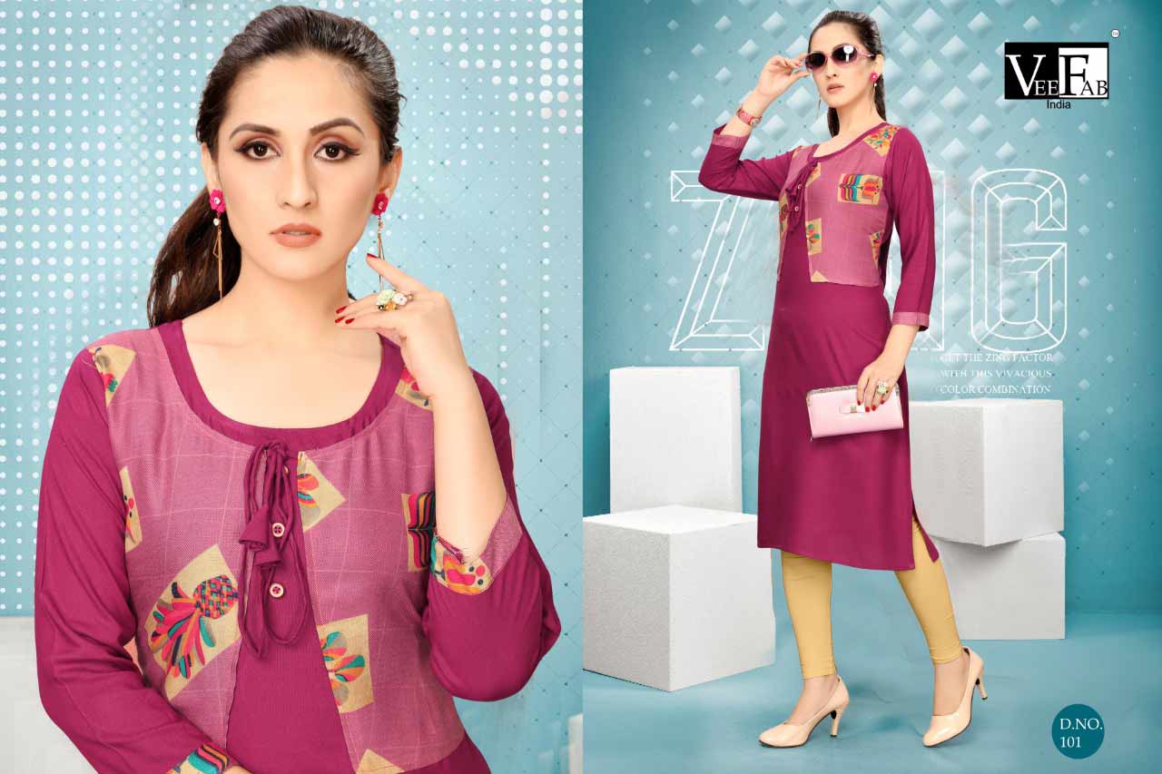 Dream Girl Vol-2 Veefab India Rayon Print Kurti Dream Girl Vol-2 Veefab India Rayon Print Kurti